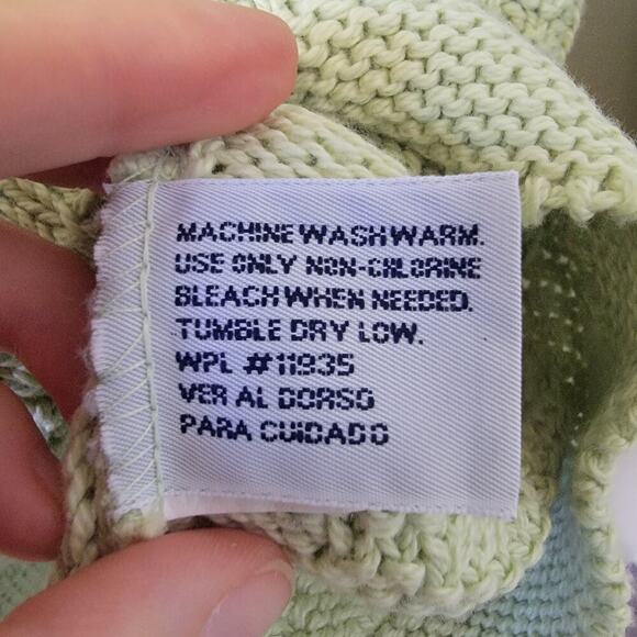 Vintage Cabin Creek Green Square Patterned 80's/90s Pullover Knit Sweater Size S - Picture 6 of 7